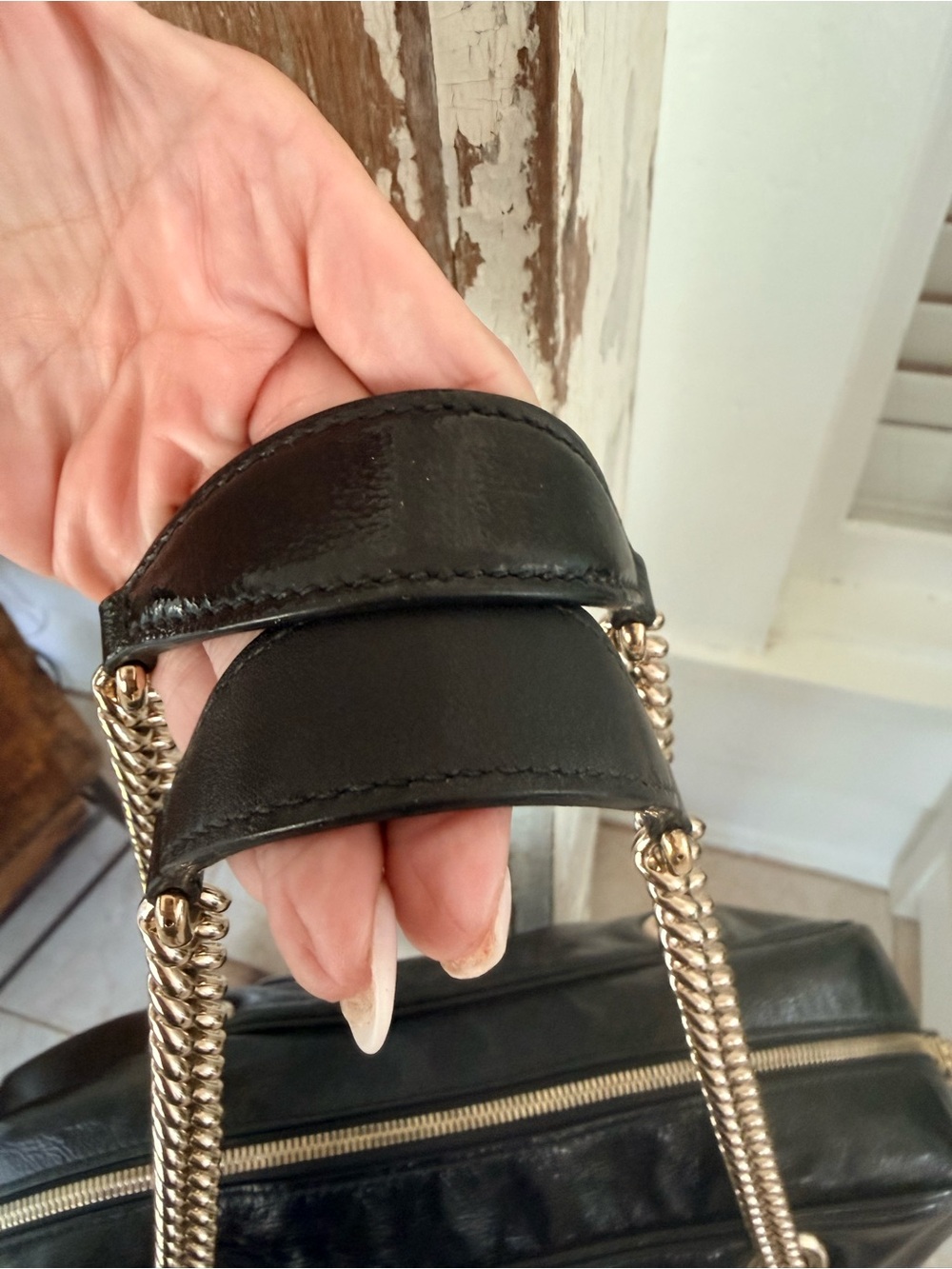 🖤 Authentic Gucci Soho Leather Chain Shoulder Bag 🖤 - Picture 7 of 13